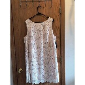 Jessica Howard Woman Dress 18 W Cream Lace Sleeveless $99 MSRP
